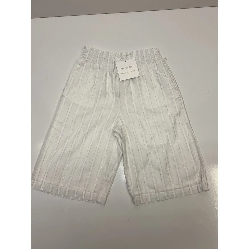 NWT Rachel Zoe X Janie And Jack White Striped Flowy‎ Pants Girl Size 18-24mon